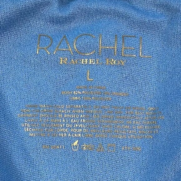 New Rachel Rachel Roy Desert Snake Cut Out One Piece Swimsuit Blue Reptile Sz L - Picture 10 of 10